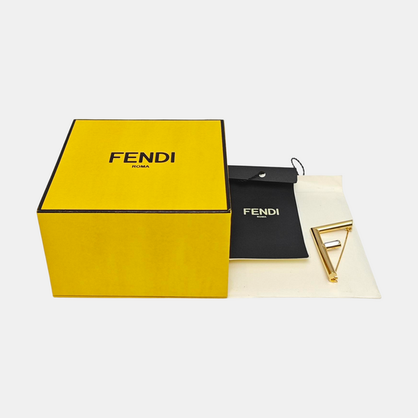 Authenticated pre-owned  First Brass Gold-tone Metal Synthetic Crystal Brooch - Brooch at Looply