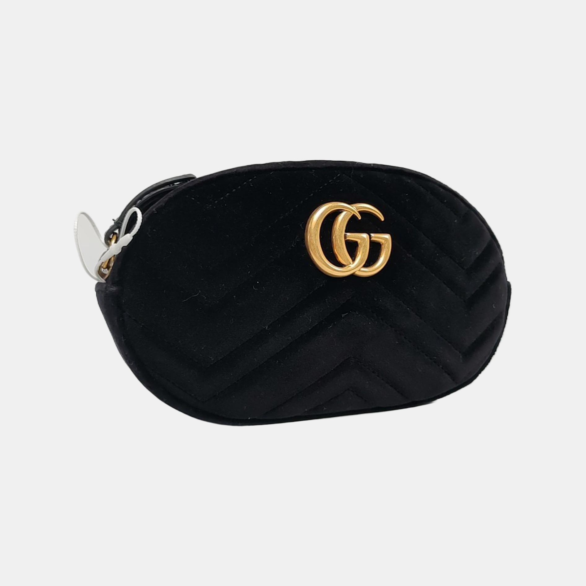 Authenticated pre-owned  GG Marmont Velvet Black - Belt Bag at Looply