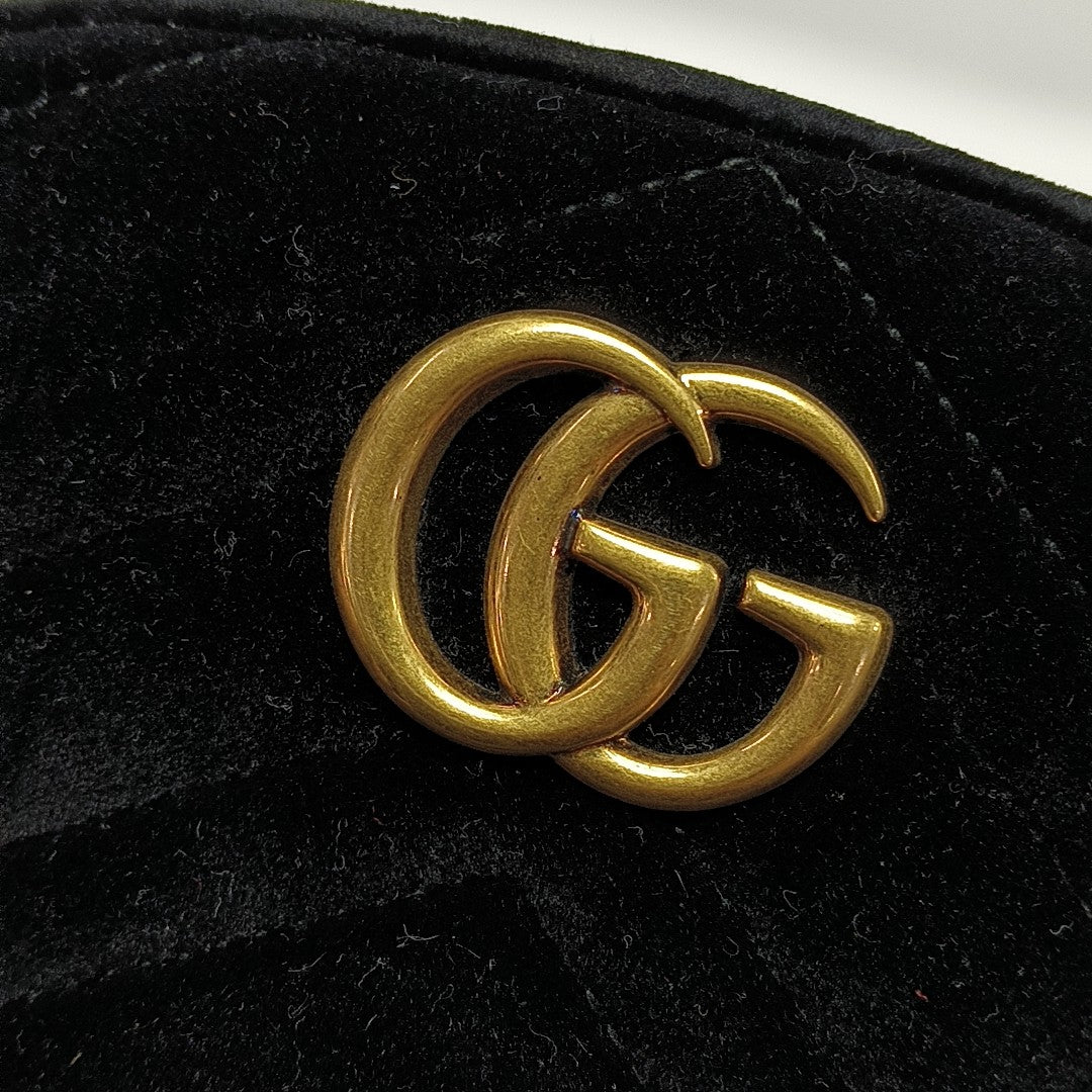 Authenticated pre-owned  GG Marmont Velvet Black - Belt Bag at Looply