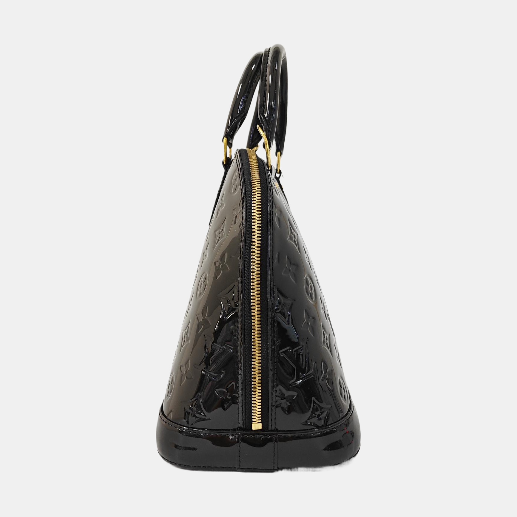 Authenticated pre-owned  Alma Monogram Patent Leather Black - Shoulder Bag at Looply