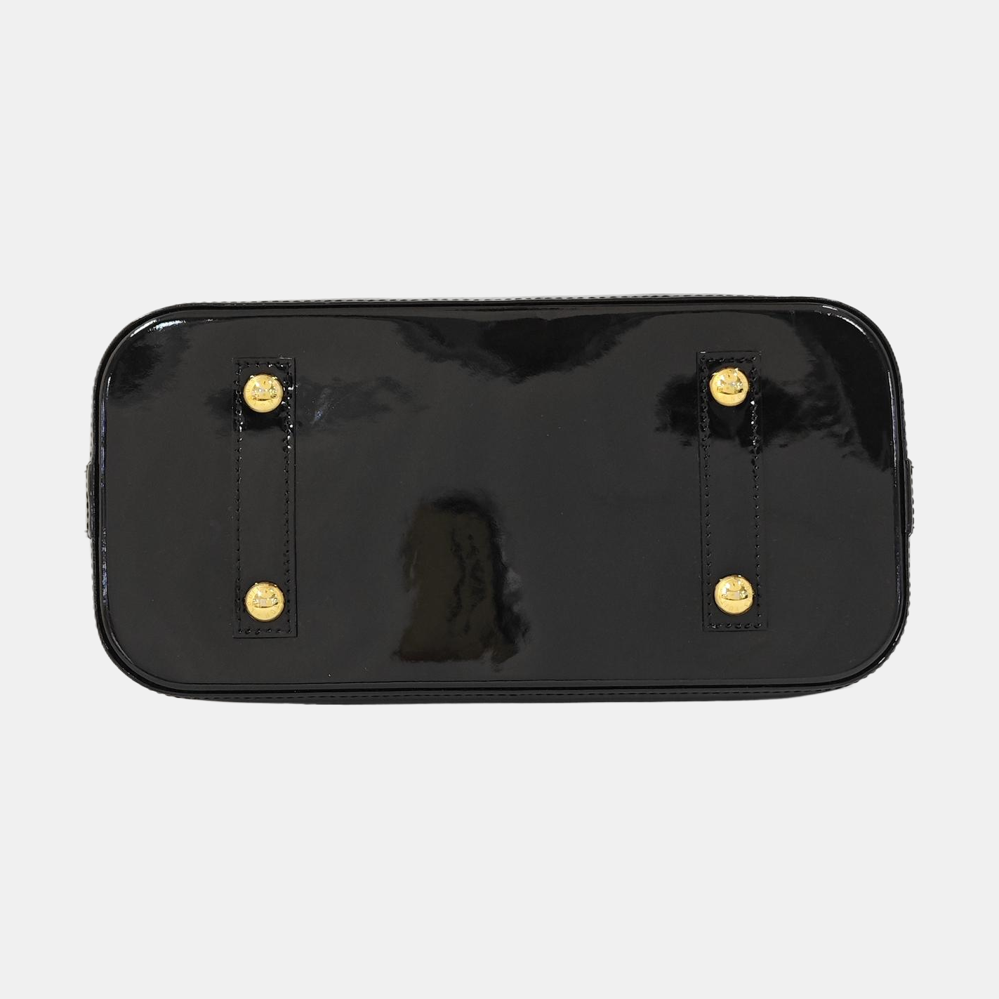 Authenticated pre-owned  Alma Monogram Patent Leather Black - Shoulder Bag at Looply