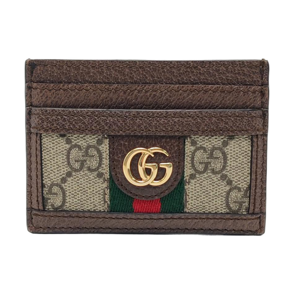 Authenticated pre-owned  Ophidia Monogram Coated Canvas Beige Card Holder - Card Holder at Looply