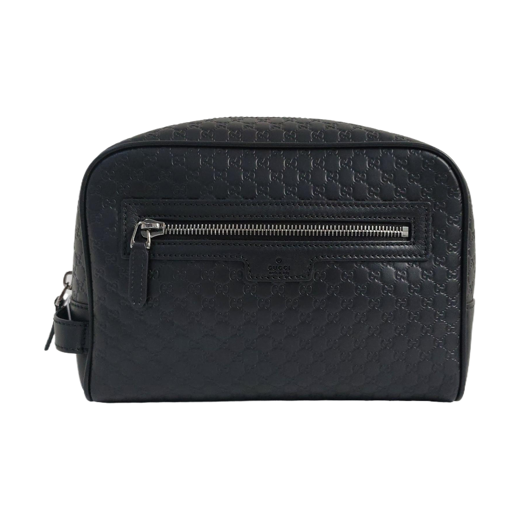 Authenticated pre-owned  Microguccissima Monogram Calfskin Black - Clutch at Looply