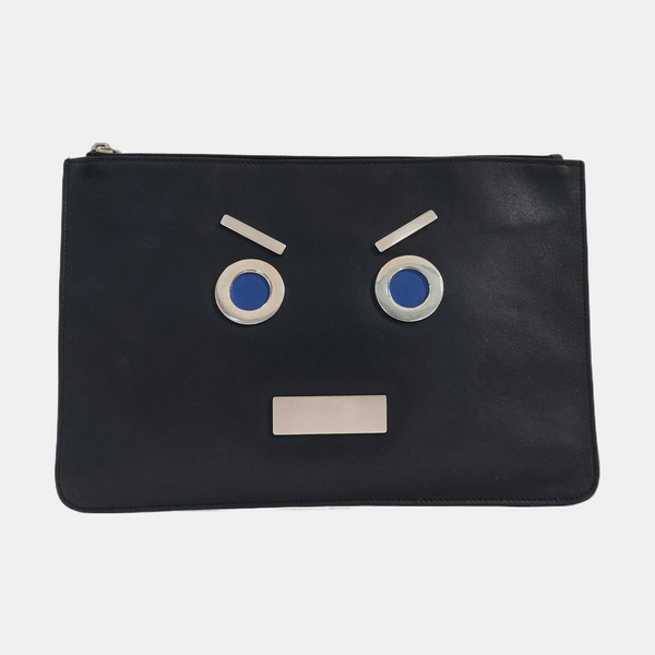 Authenticated pre-owned  Monster Calfskin Black - Clutch at Looply