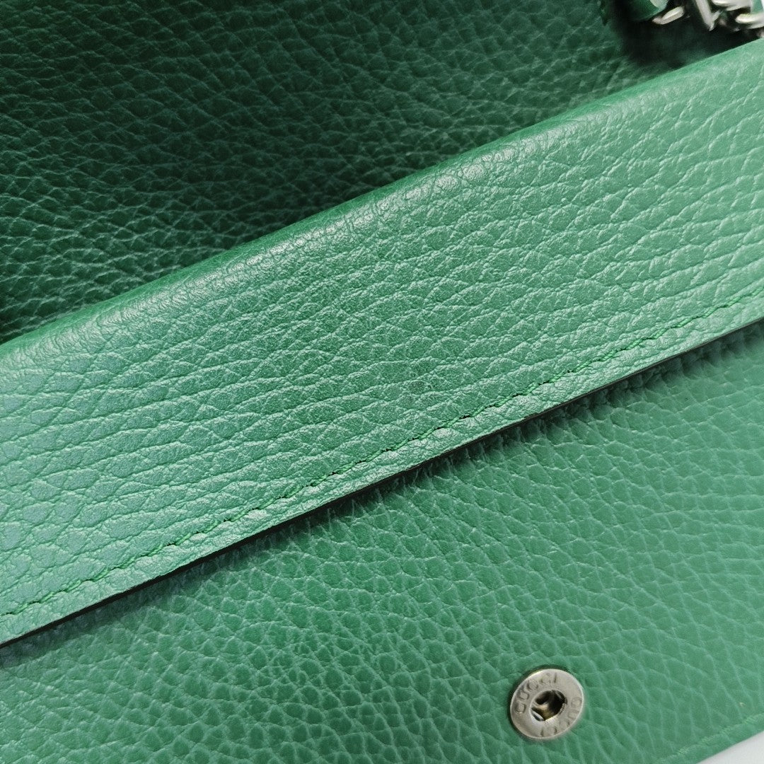Authenticated pre-owned  Dionysus Super Mini Calfskin Green - Shoulder Bag at Looply