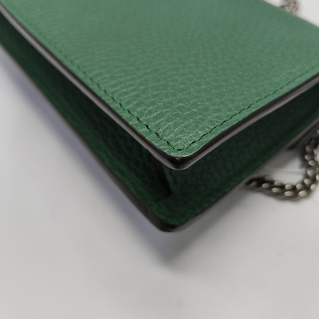 Authenticated pre-owned  Dionysus Super Mini Calfskin Green - Shoulder Bag at Looply