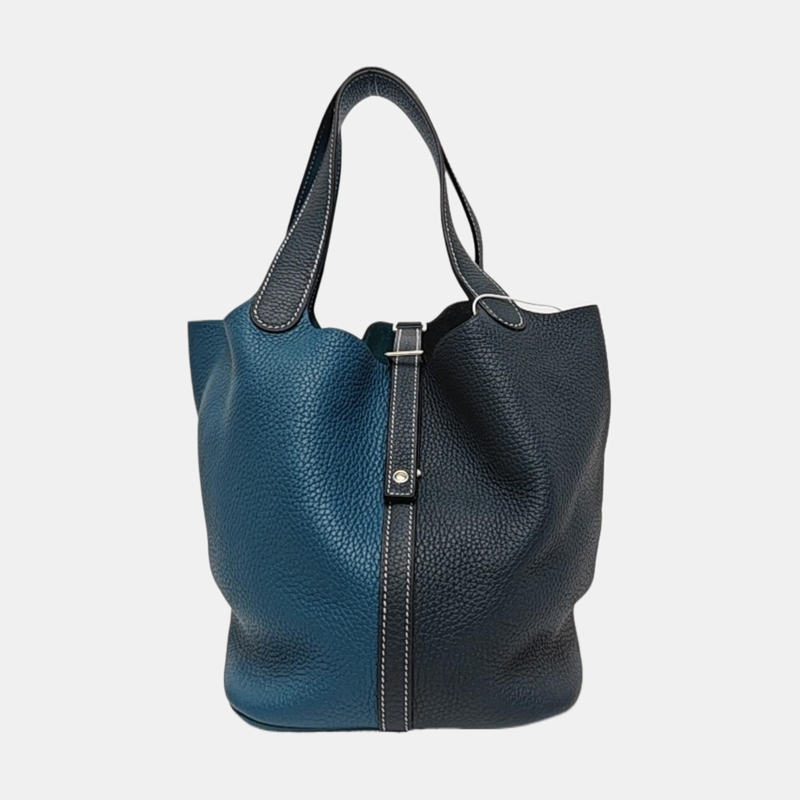 Authenticated pre-owned  Picotin Lock 22 Clemence Blue - Top Handle Bag at Looply