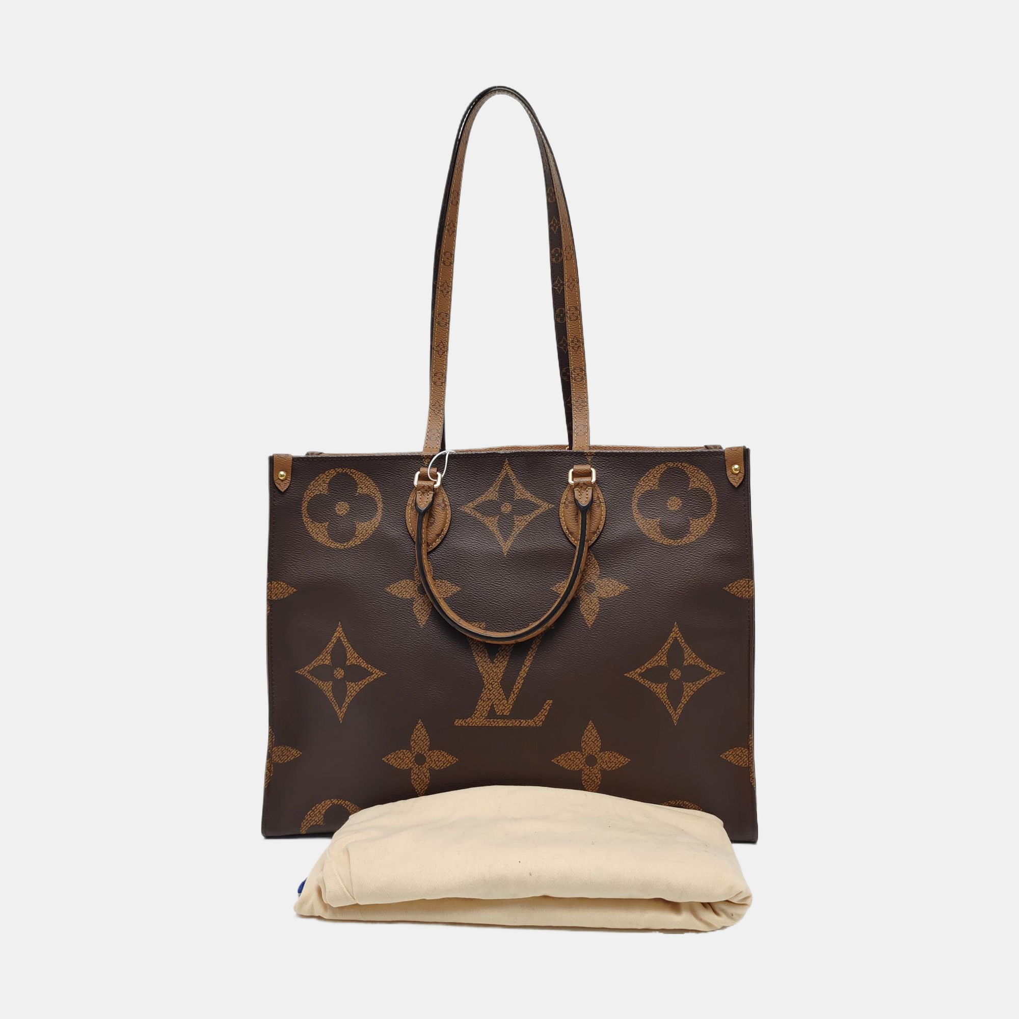 Authenticated pre-owned  Onthego GM Monogram Coated Canvas Brown - Shoulder Bag at Looply