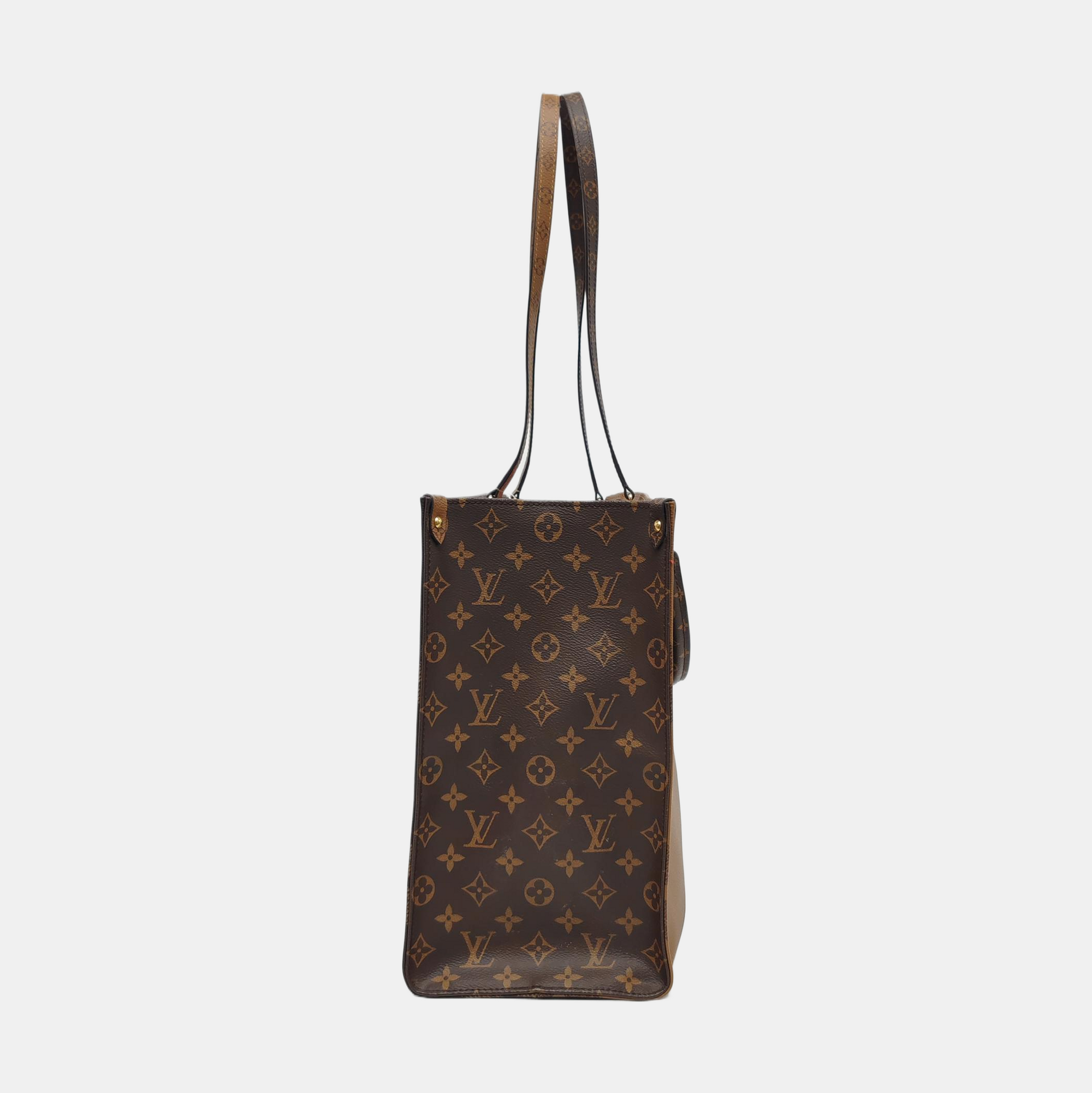 Authenticated pre-owned  Onthego GM Monogram Coated Canvas Brown - Shoulder Bag at Looply