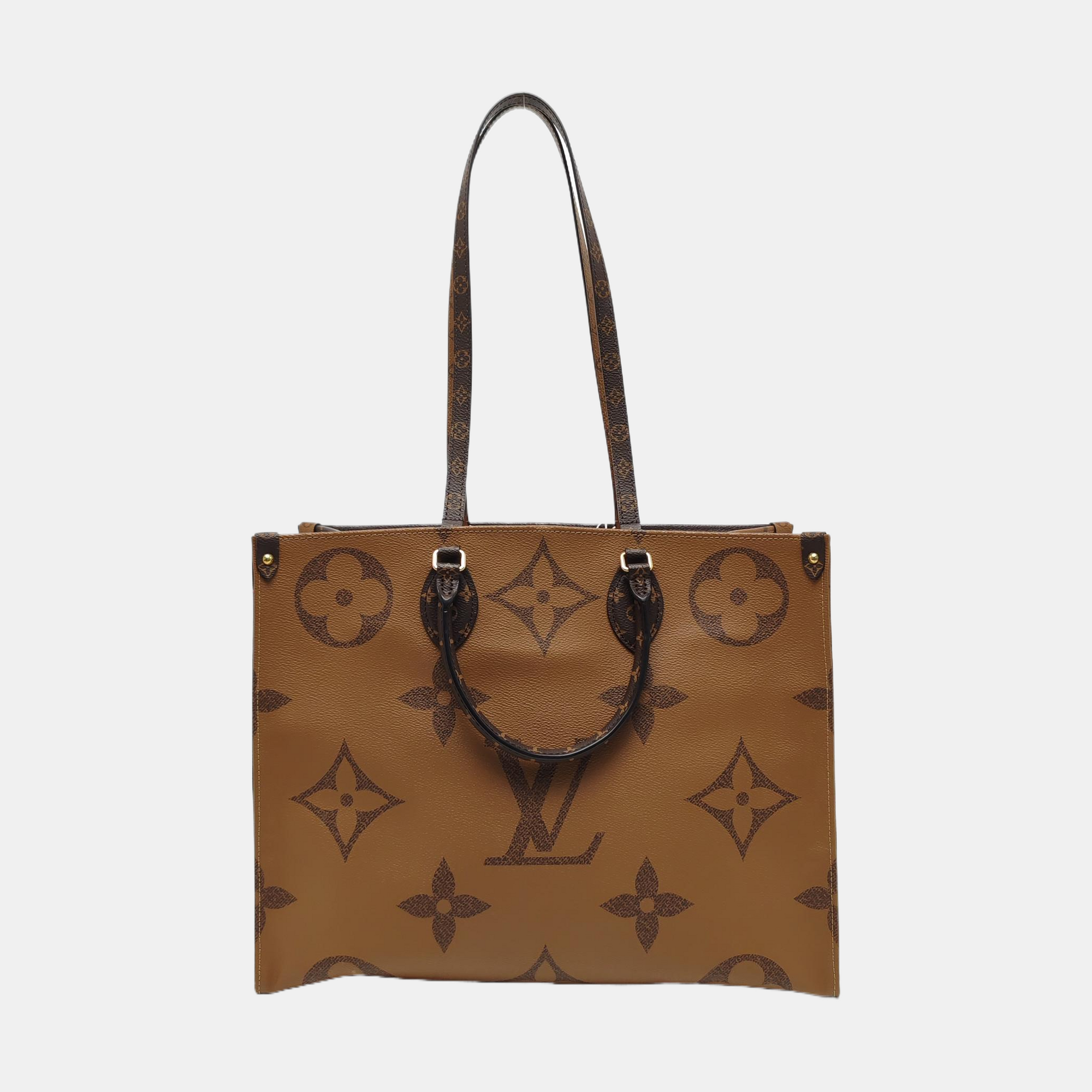 Authenticated pre-owned  Onthego GM Monogram Coated Canvas Brown - Shoulder Bag at Looply