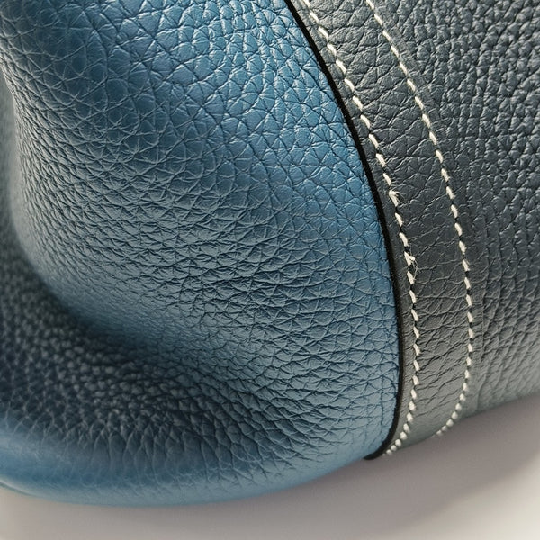 Authenticated pre-owned  Picotin Lock 22 Clemence Blue - Top Handle Bag at Looply