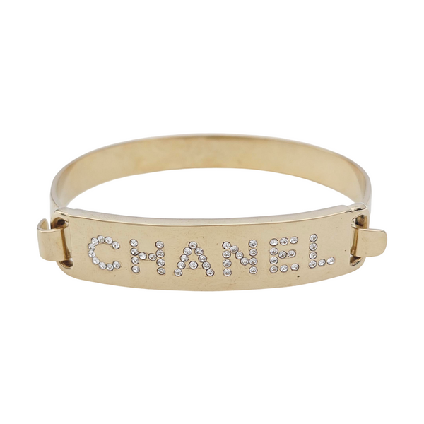 Authenticated pre-owned  Gold-tone Metal Synthetic Crystal Bracelet - Bracelet at Looply