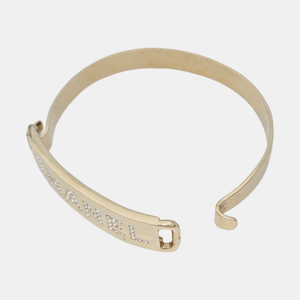 Authenticated pre-owned  Gold-tone Metal Synthetic Crystal Bracelet - Bracelet at Looply