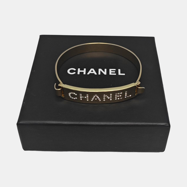 Authenticated pre-owned  Gold-tone Metal Synthetic Crystal Bracelet - Bracelet at Looply