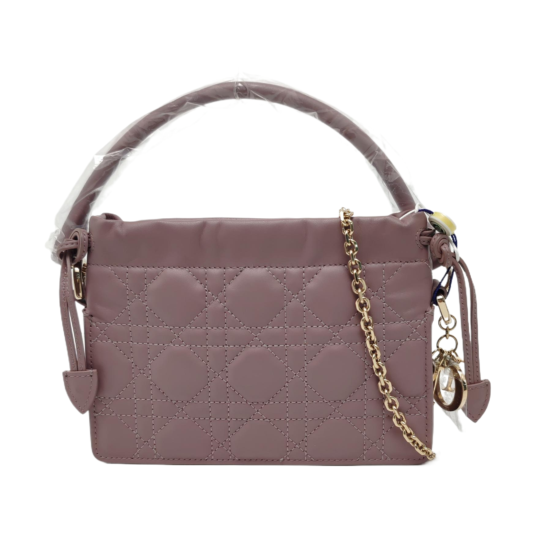 Authenticated pre-owned  Lady Dior Milly Mini Calfskin Beige - Shoulder Bag at Looply