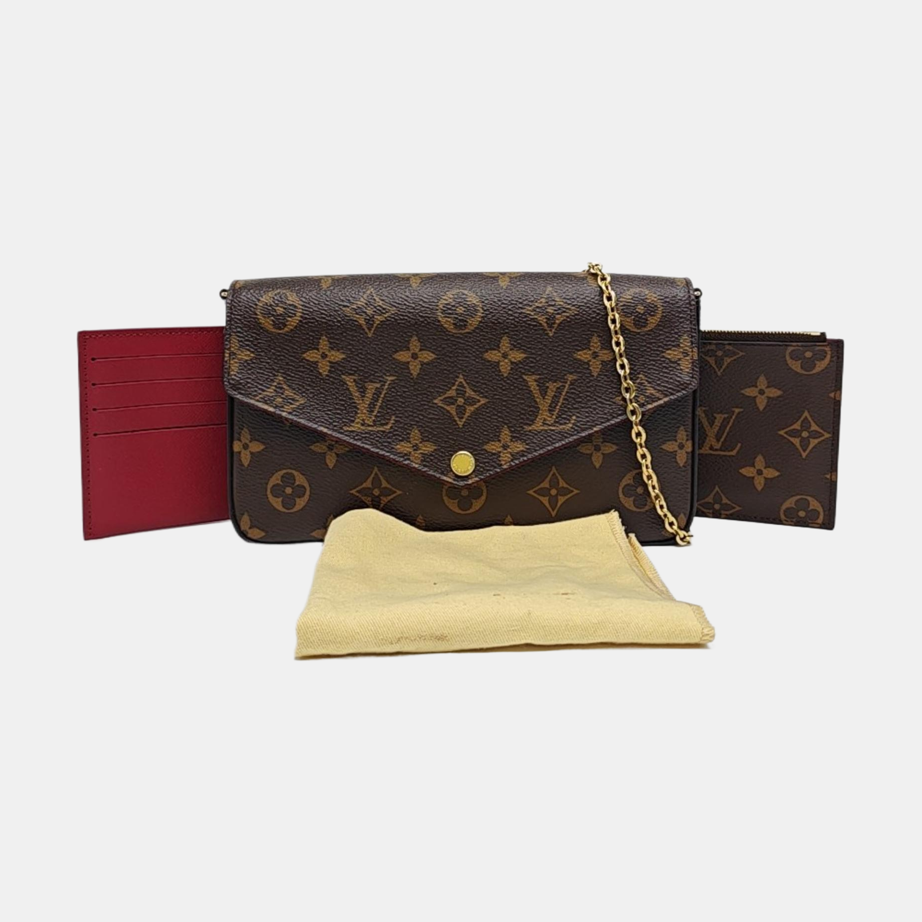 Authenticated pre-owned  Félicie Monogram Coated Canvas Brown - Crossbody Bag at Looply