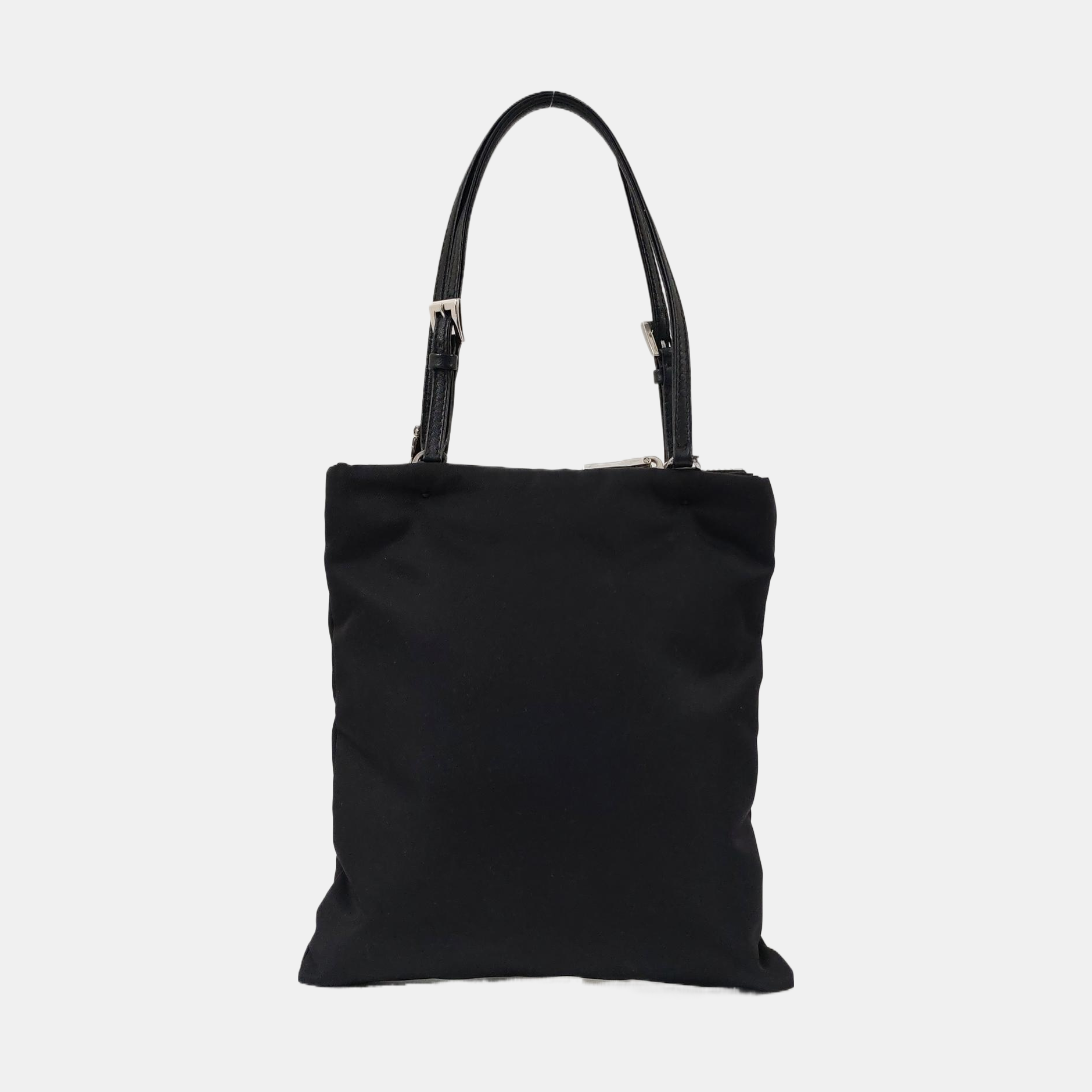 Authenticated pre-owned  Nylon Black - Top Handle Bag at Looply