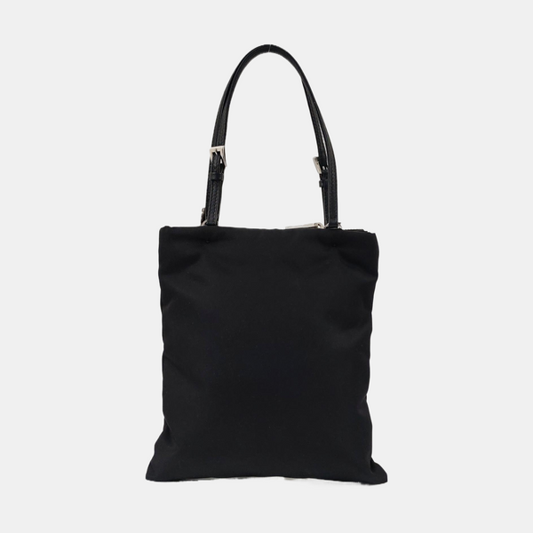 Authenticated pre-owned  Nylon Black - Top Handle Bag at Looply