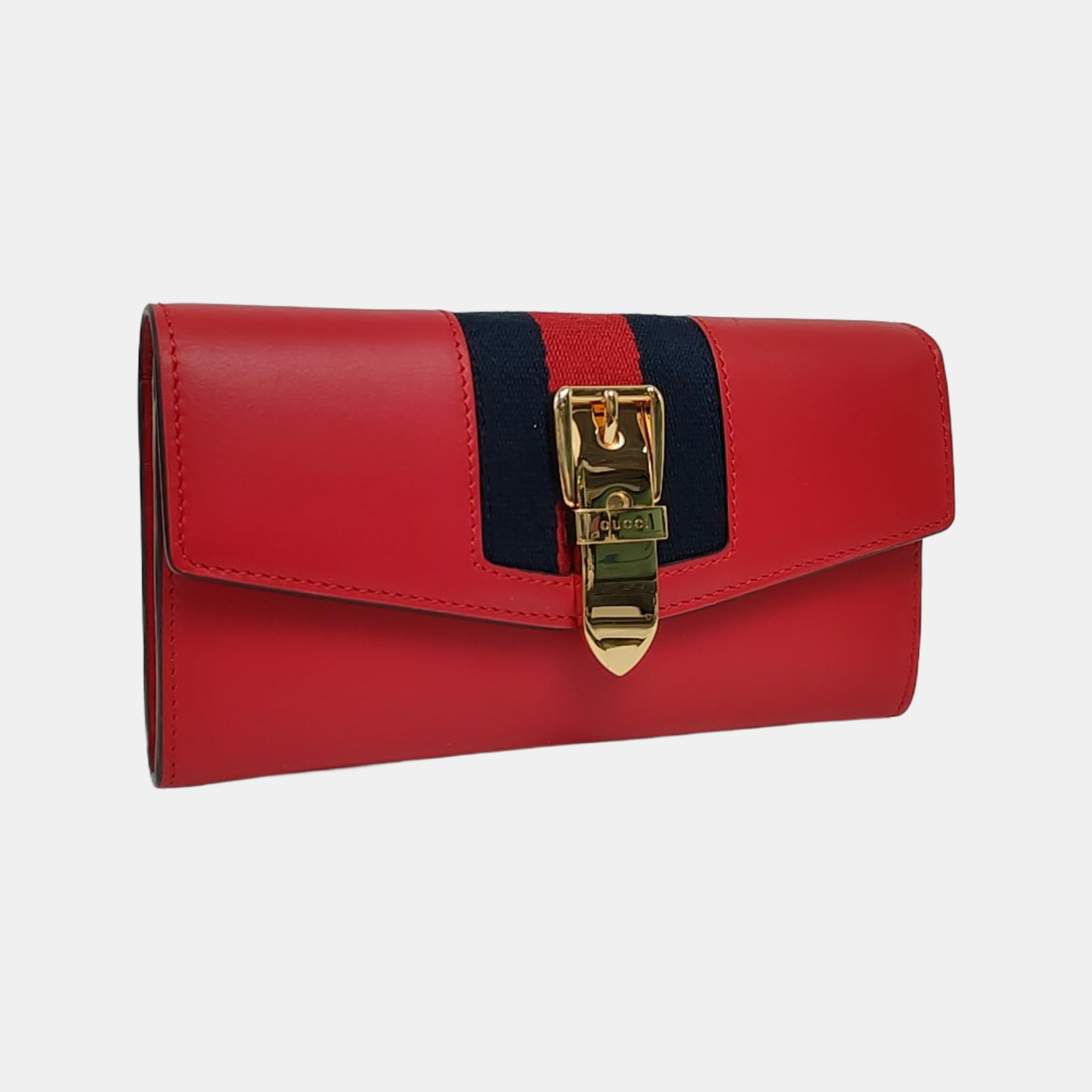 Authenticated pre-owned  Sylvie Calfskin Red Wallet - Wallet at Looply
