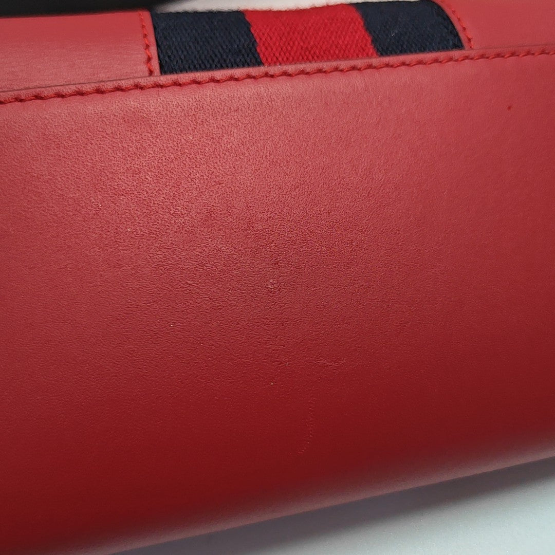 Authenticated pre-owned  Sylvie Calfskin Red Wallet - Wallet at Looply