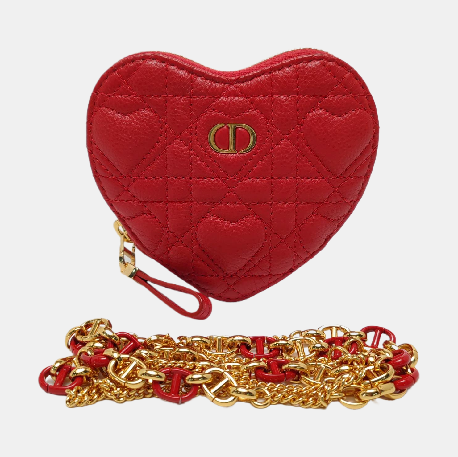 Authenticated pre-owned  Dior Caro Calfskin Red - Crossbody Bag at Looply