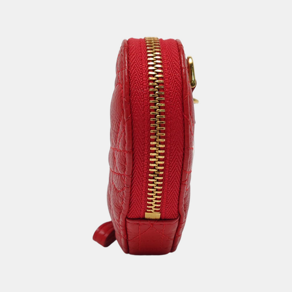 Authenticated pre-owned  Dior Caro Calfskin Red - Crossbody Bag at Looply