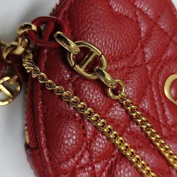 Authenticated pre-owned  Dior Caro Calfskin Red - Crossbody Bag at Looply