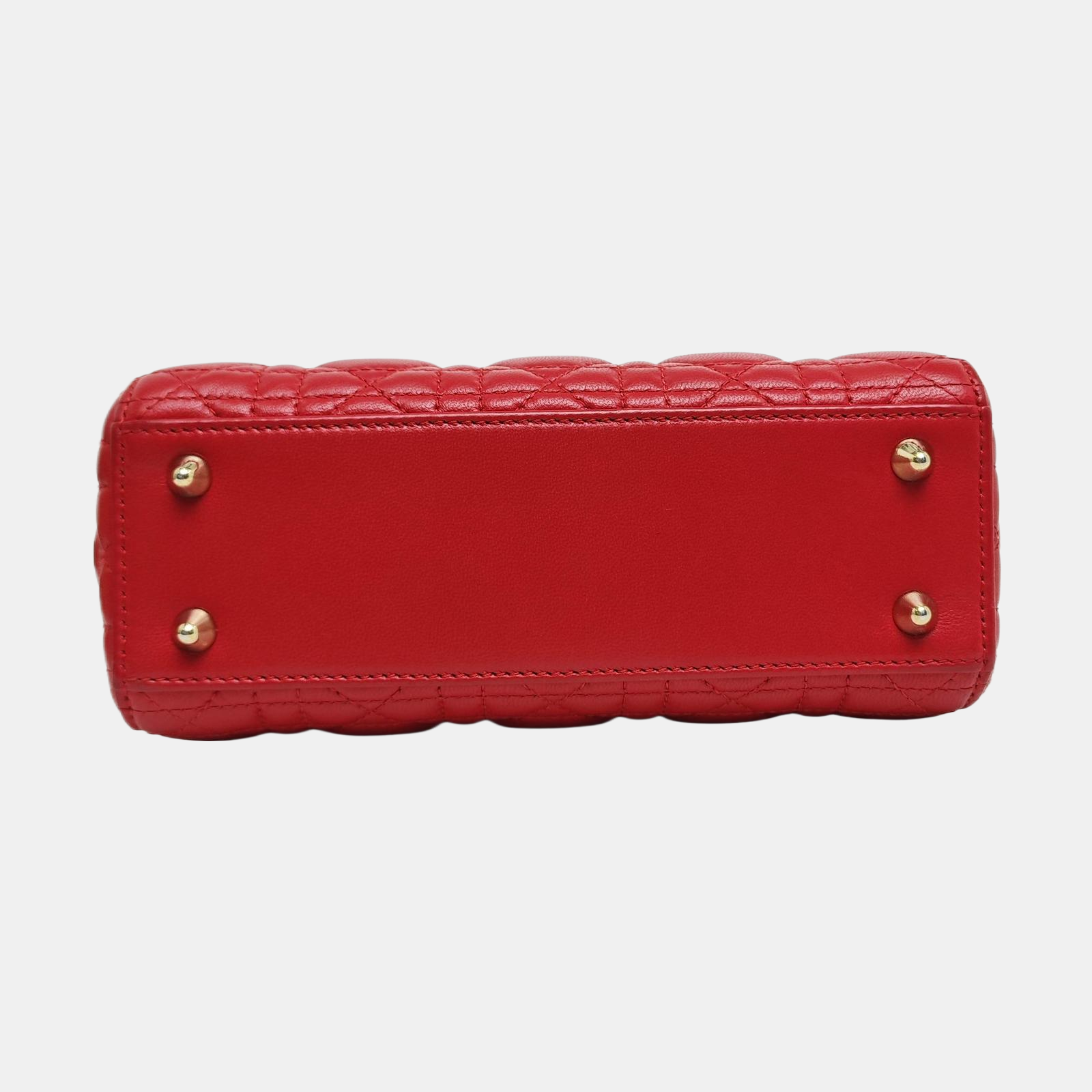 Authenticated pre-owned  Lady Dior Lambskin Red - Shoulder Bag at Looply