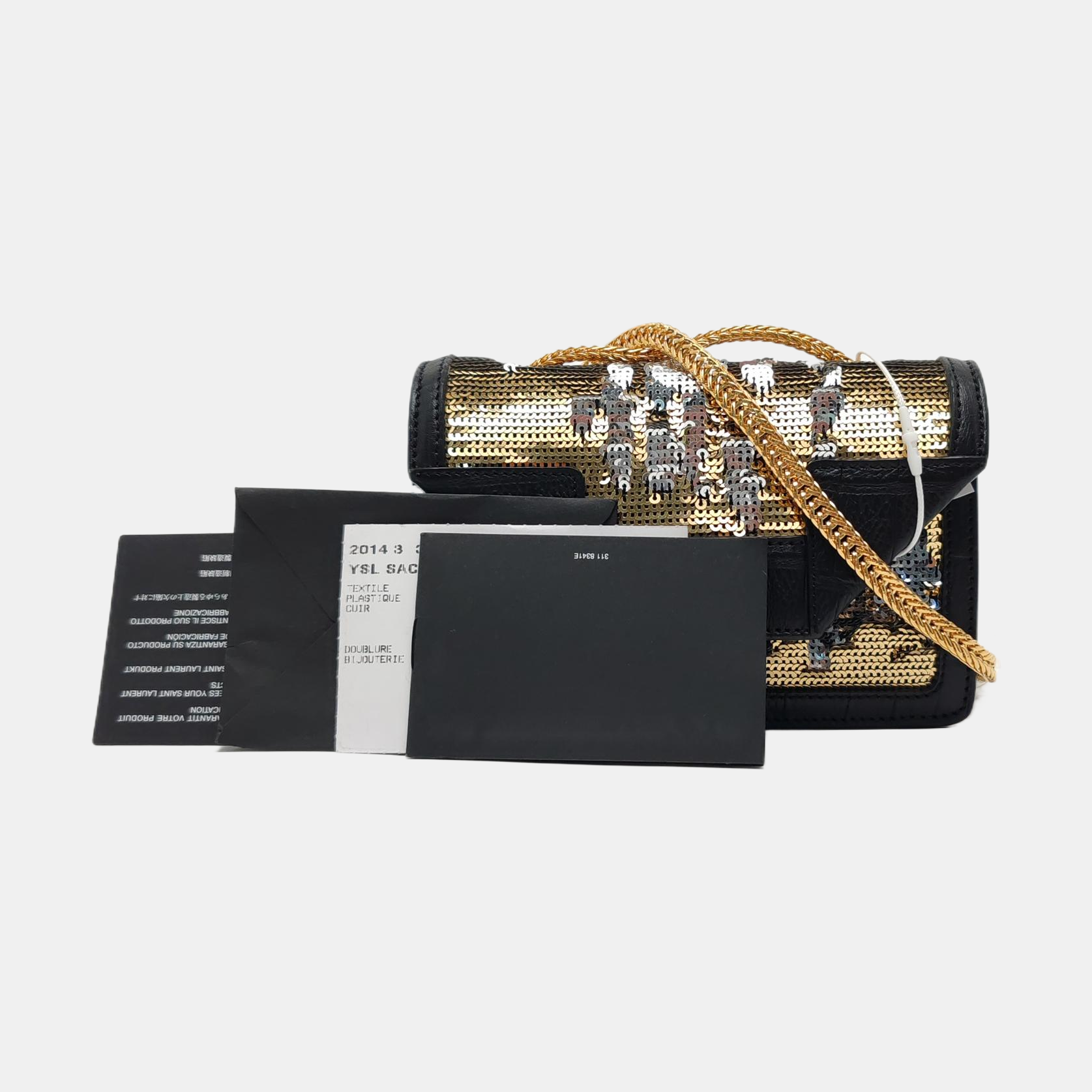Authenticated pre-owned  Sequins Gold - Shoulder Bag at Looply