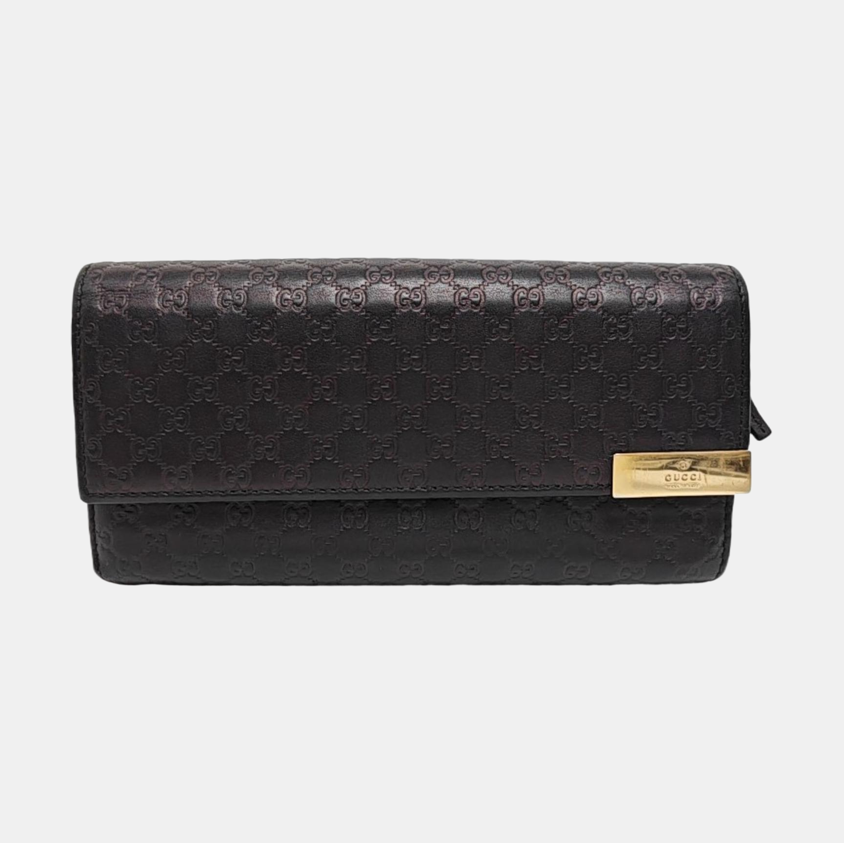 Authenticated pre-owned  Microguccissima Monogram Calfskin Black Wallet - Wallet at Looply