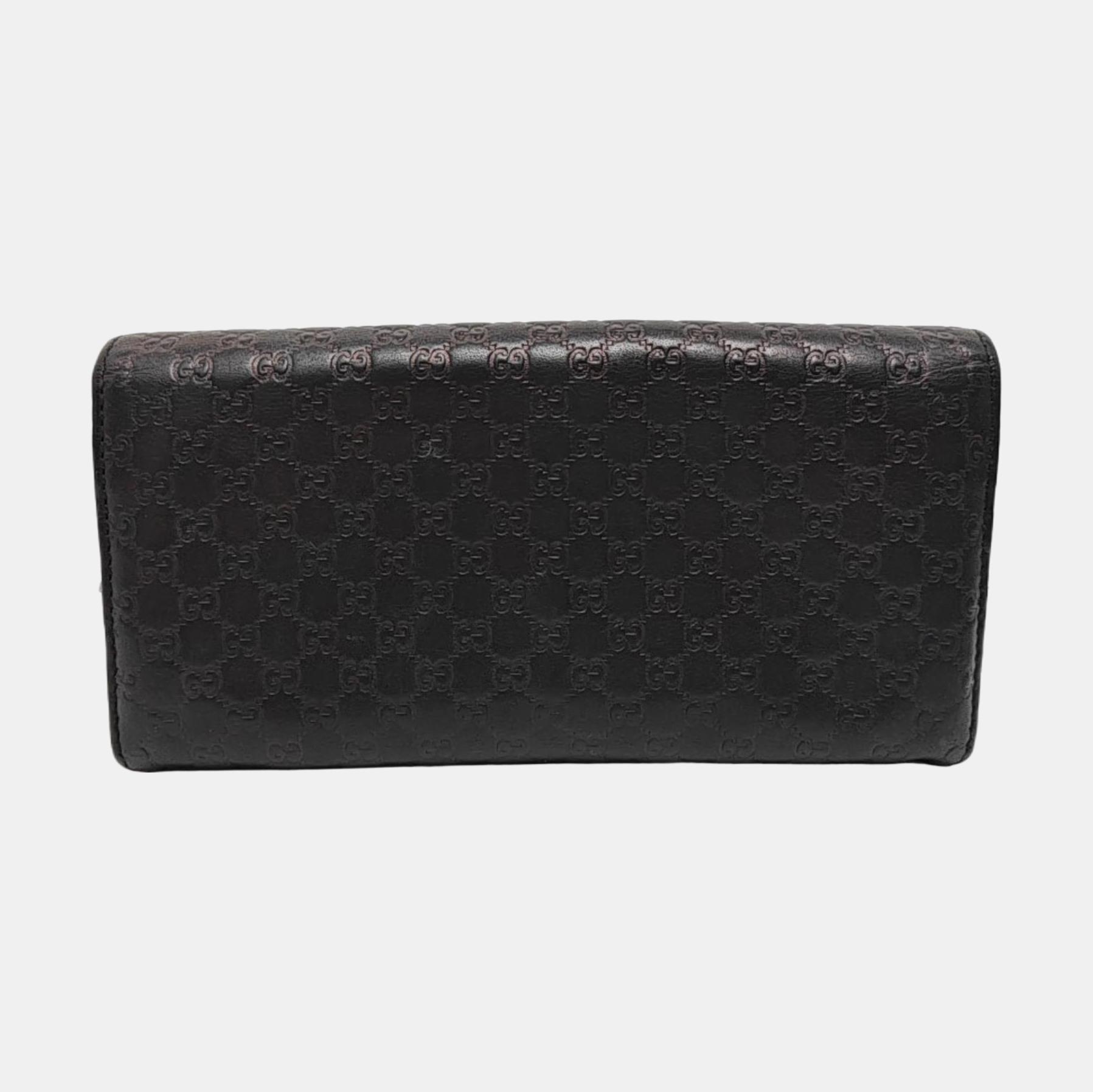 Authenticated pre-owned  Microguccissima Monogram Calfskin Black Wallet - Wallet at Looply