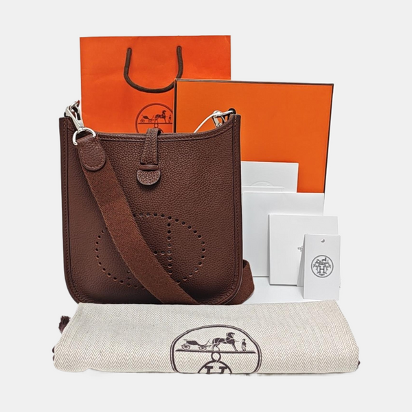 Authenticated pre-owned  Evelyne 17 Clemence Brown - Shoulder Bag at Looply