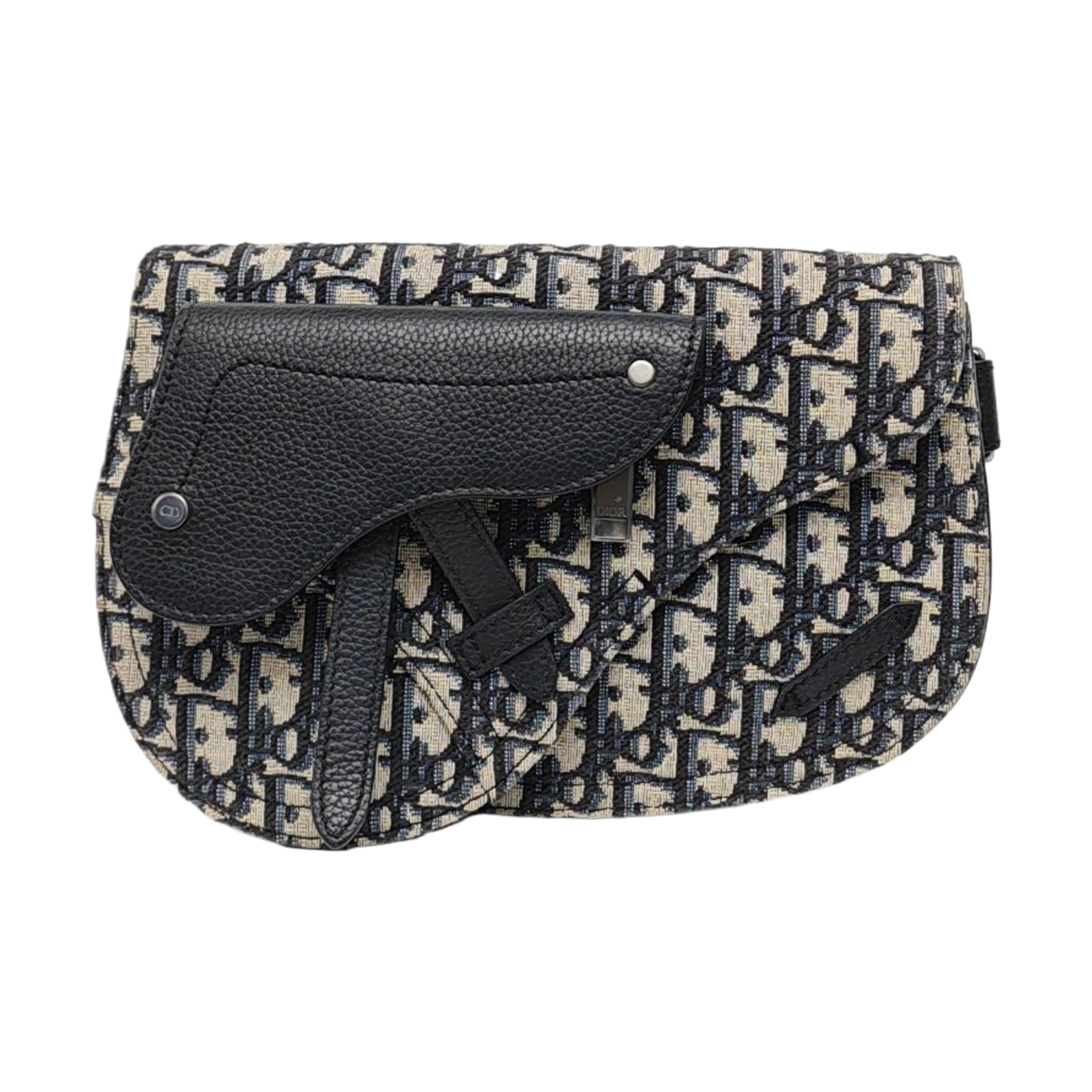 Authenticated pre-owned  Saddle Oblique Canvas Blue - Crossbody Bag at Looply