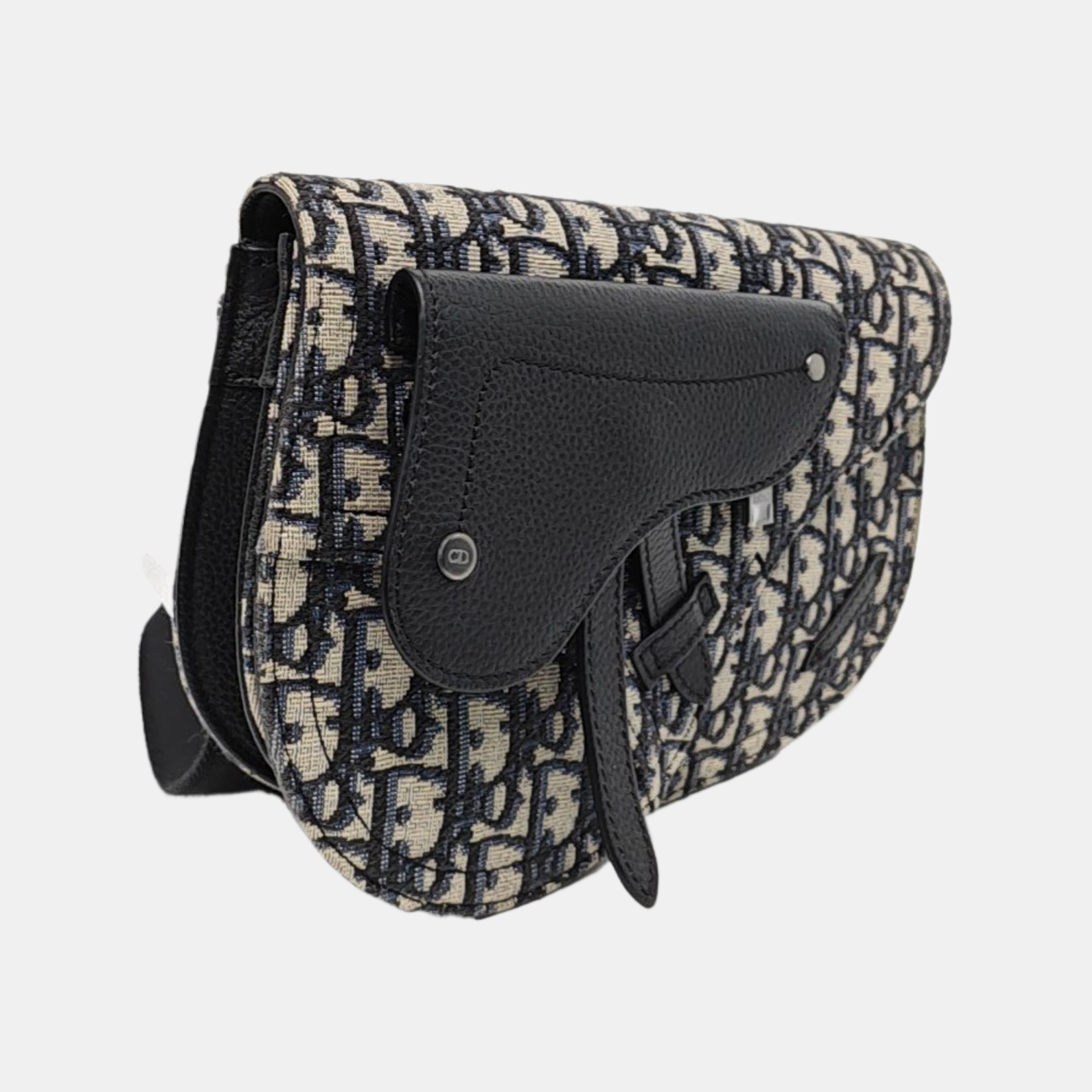 Authenticated pre-owned  Saddle Oblique Canvas Blue - Crossbody Bag at Looply