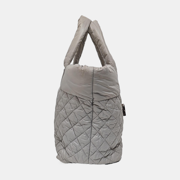 Authenticated pre-owned  Coco Cocoon Quilted Nylon Gray - Top Handle Bag at Looply