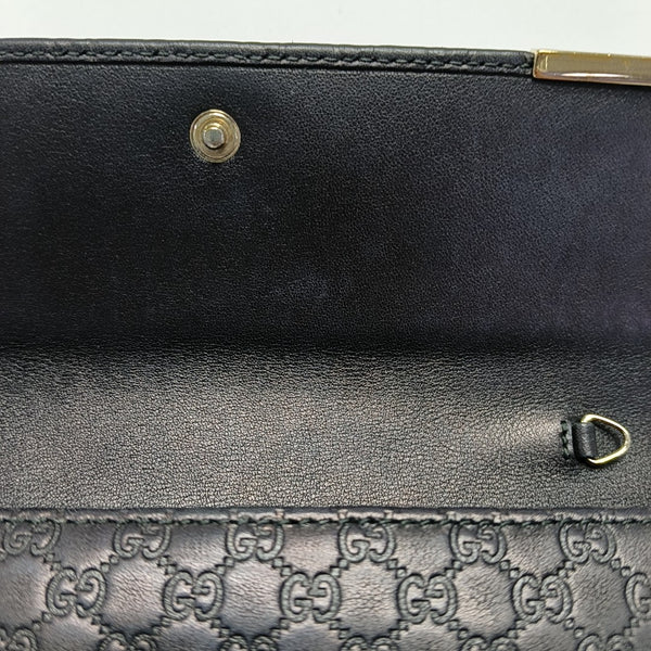 Authenticated pre-owned  Microguccissima Monogram Calfskin Black Wallet - Wallet at Looply