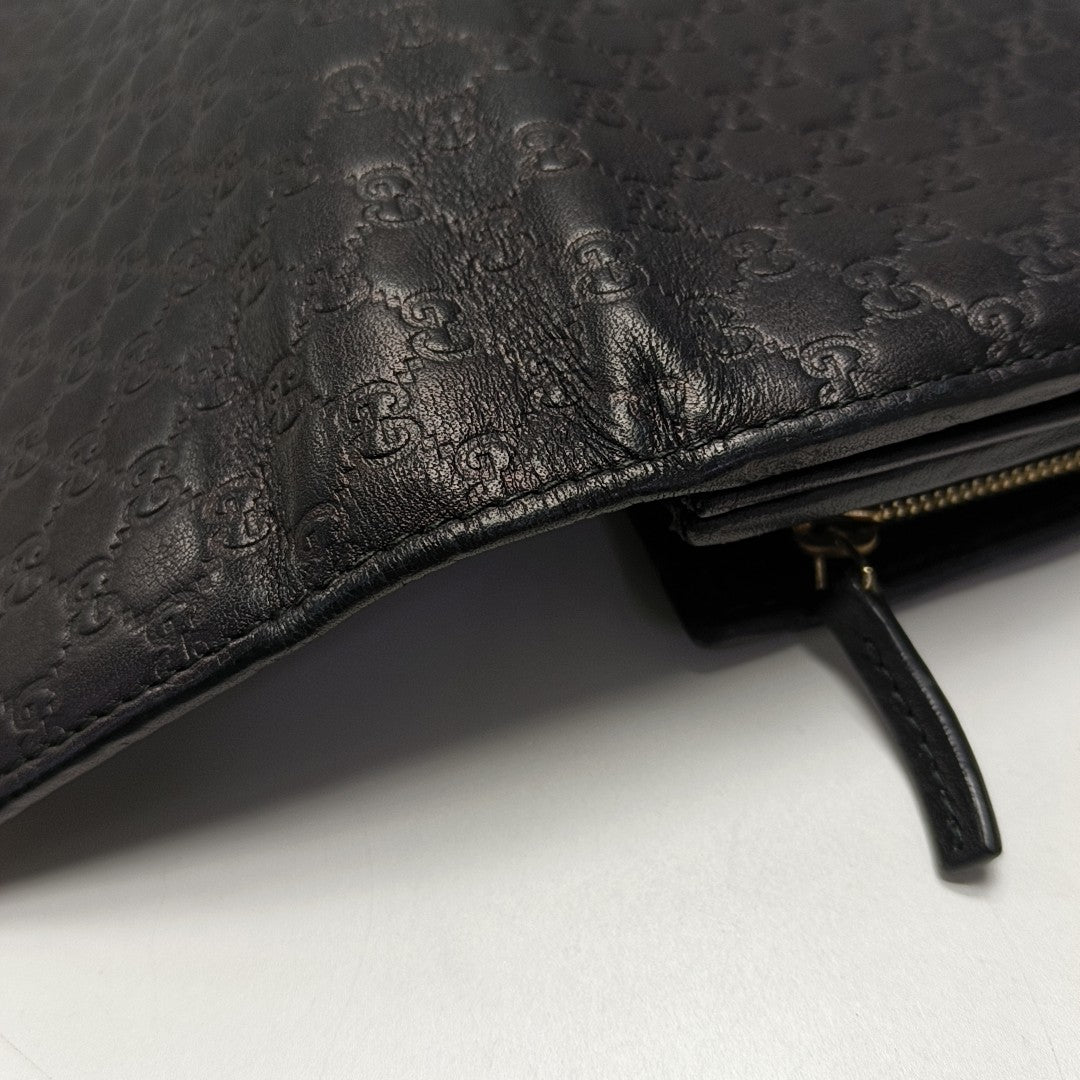 Authenticated pre-owned  Microguccissima Monogram Calfskin Black Wallet - Wallet at Looply