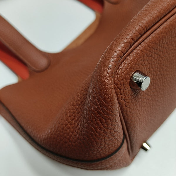 Authenticated pre-owned  Picotin Lock 18 Clemence Brown - Top Handle Bag at Looply