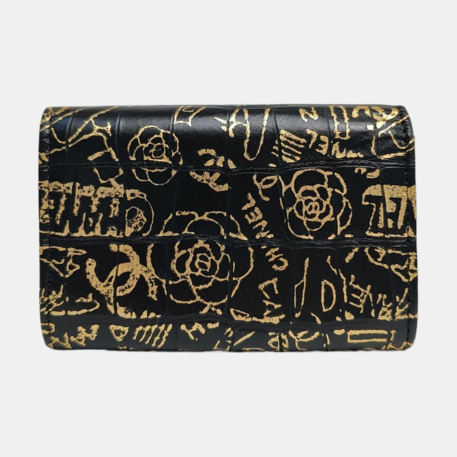 Authenticated pre-owned  2.55 Crocodile Black Card Holder - Card Holder at Looply