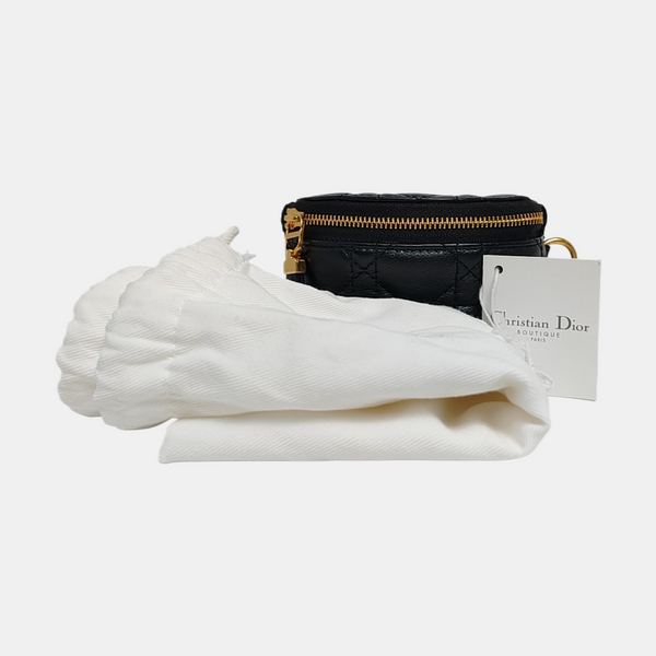 Authenticated pre-owned  Dior Caro Calfskin Black - Clutch at Looply
