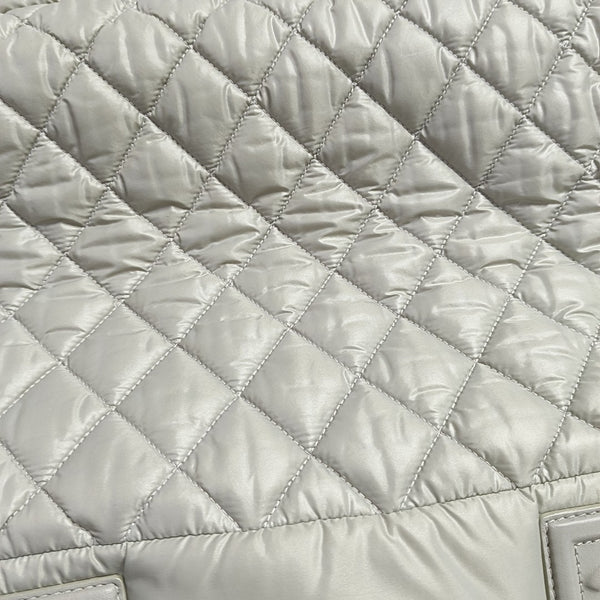Authenticated pre-owned  Coco Cocoon Quilted Nylon Gray - Top Handle Bag at Looply