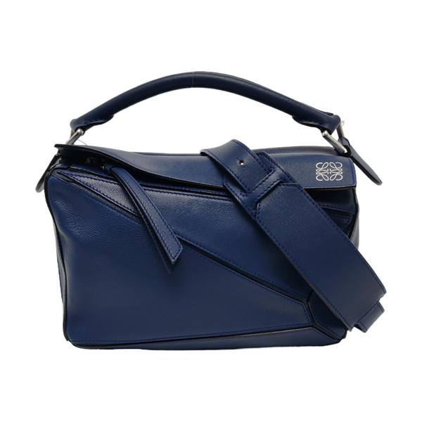 Authenticated pre-owned  Puzzle Small Calfskin Blue - Shoulder Bag at Looply