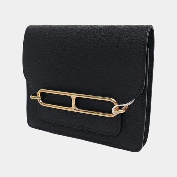 Authenticated pre-owned  Roulis Slim Chèvre Mysore Black Wallet - Wallet at Looply