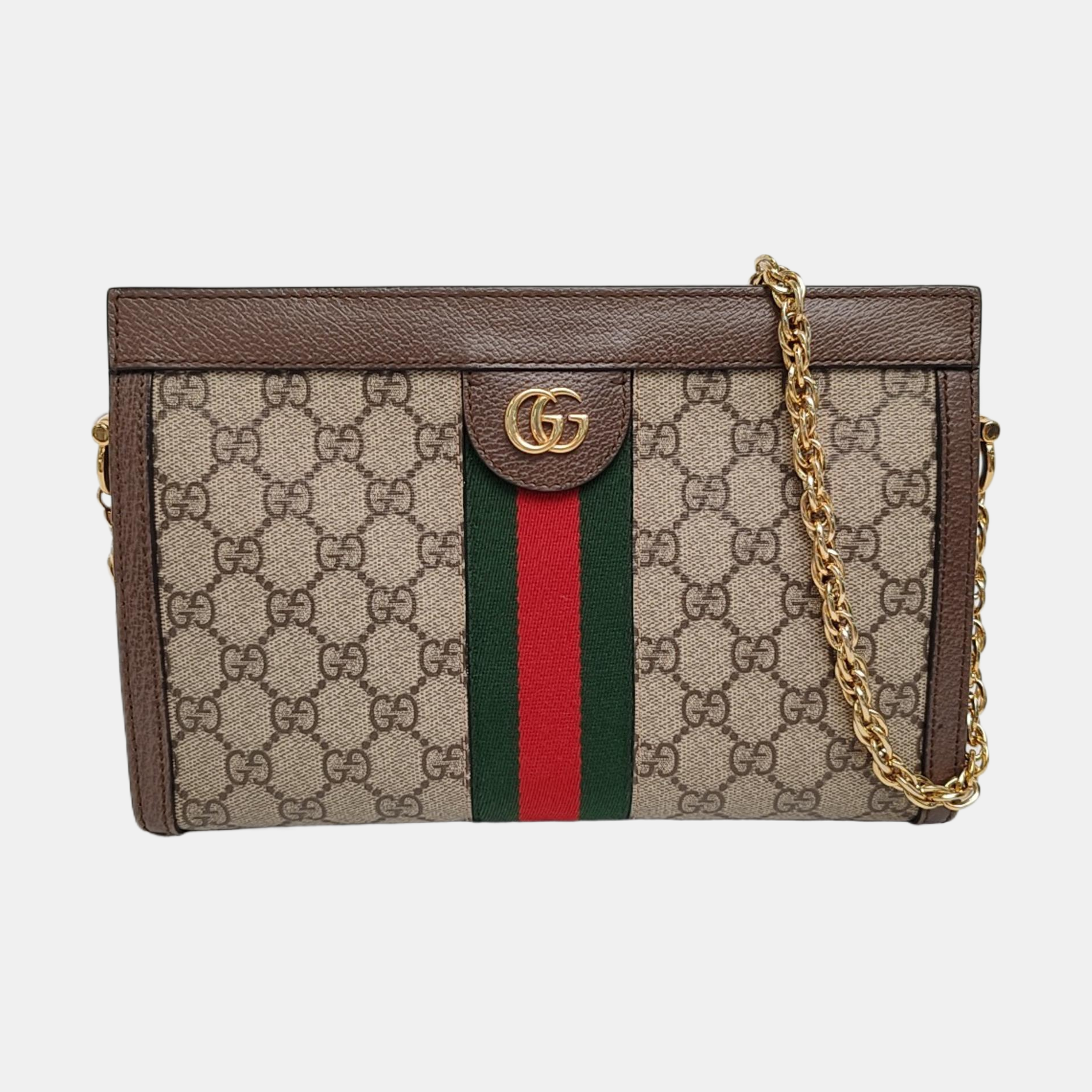 Authenticated pre-owned  Ophidia Small Monogram Coated Canvas Beige - Shoulder Bag at Looply