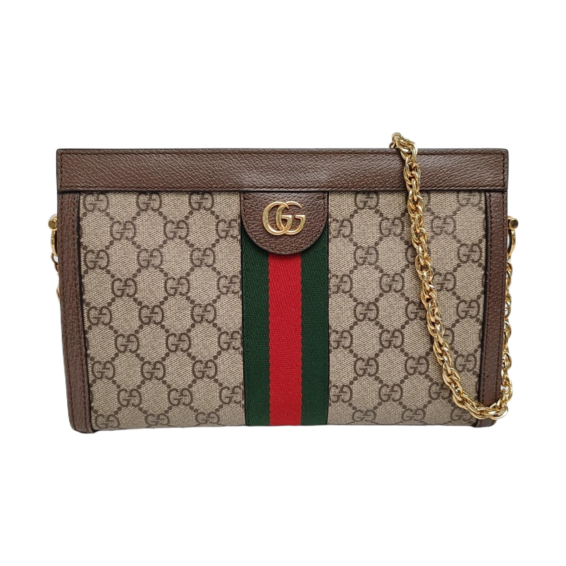 Authenticated pre-owned  Ophidia Small Monogram Coated Canvas Beige - Shoulder Bag at Looply