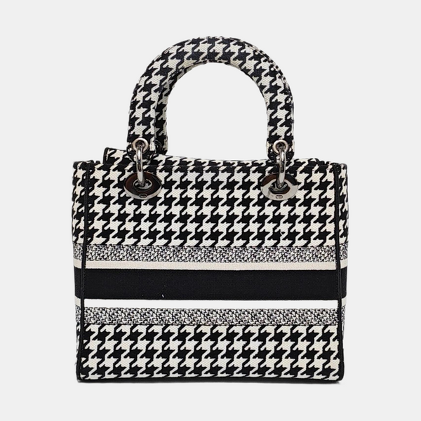 Authenticated pre-owned  Lady D-Lite Medium Canvas White - Shoulder Bag at Looply