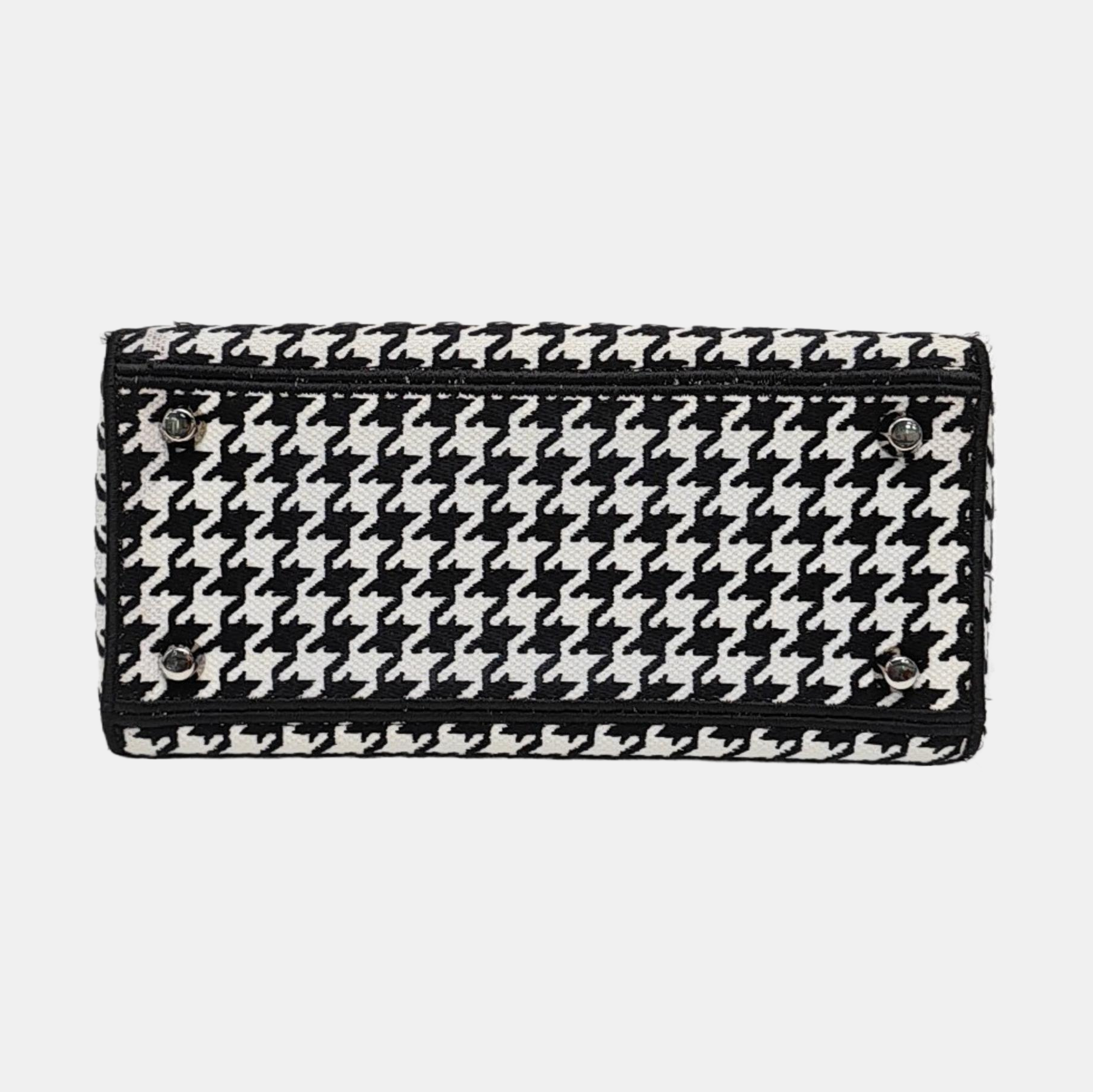 Authenticated pre-owned  Lady D-Lite Medium Canvas White - Shoulder Bag at Looply