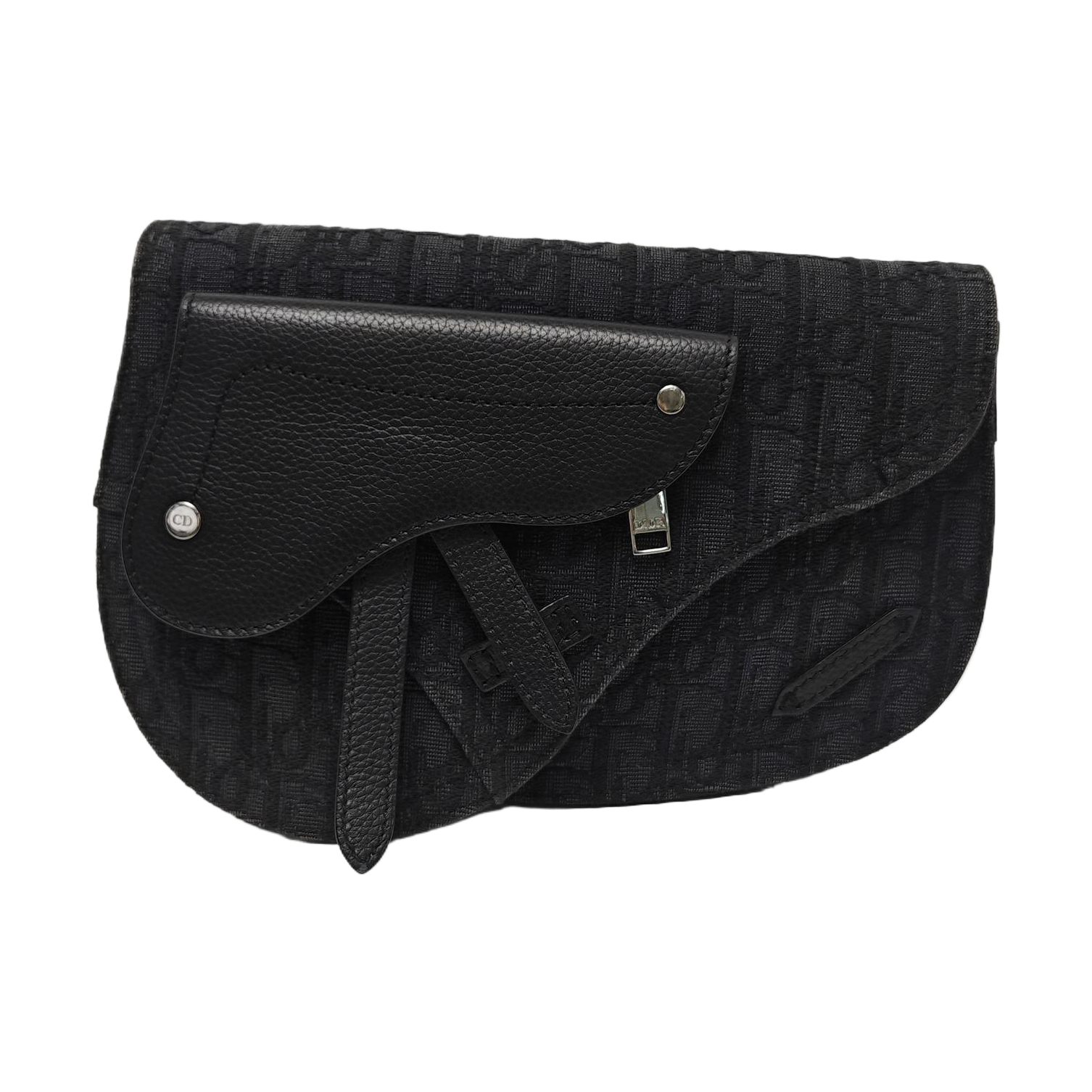 Authenticated pre-owned  Saddle Oblique Canvas Black - Shoulder Bag at Looply