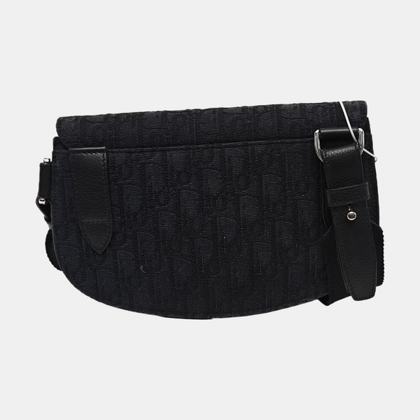 Authenticated pre-owned  Saddle Oblique Canvas Black - Shoulder Bag at Looply