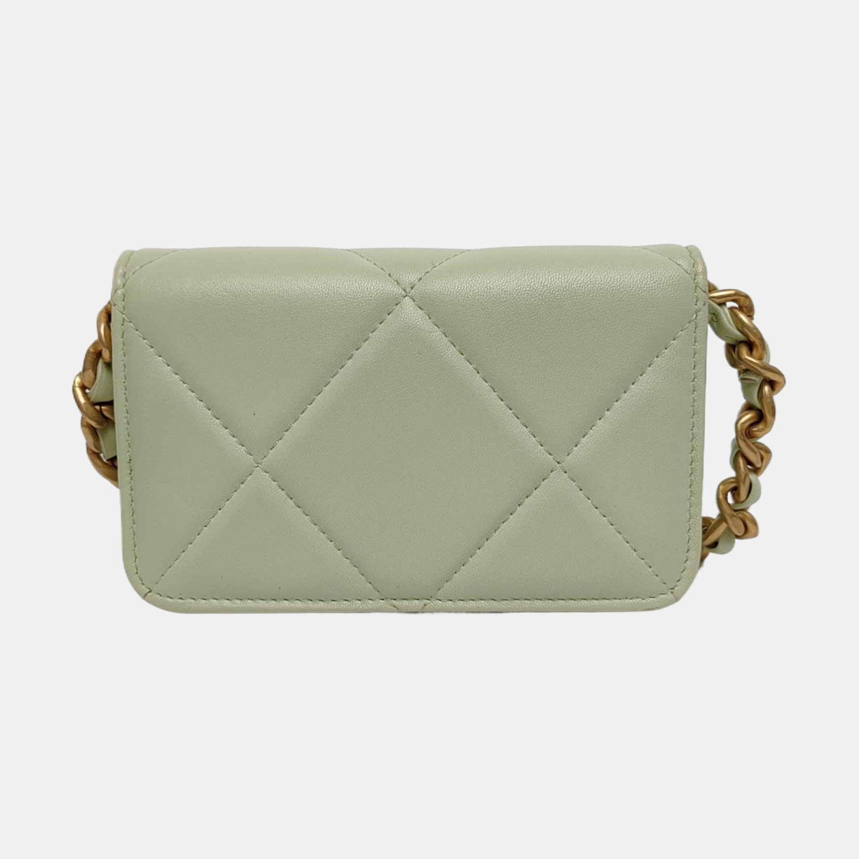 Authenticated pre-owned  Chanel 19 Quilted Lambskin Green - Shoulder Bag at Looply